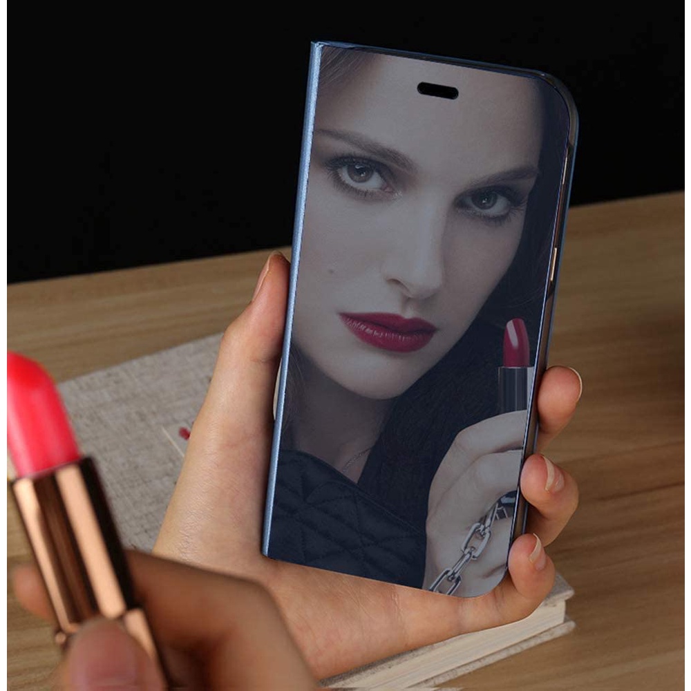 Thông Minh Bao Da Điện Thoại Nắp Lật Mặt Kính Tráng Gương Màu Bạc Cho Samsung Galaxy Z Fold2 Fold 2 5g Samsung Zfold2 5g
