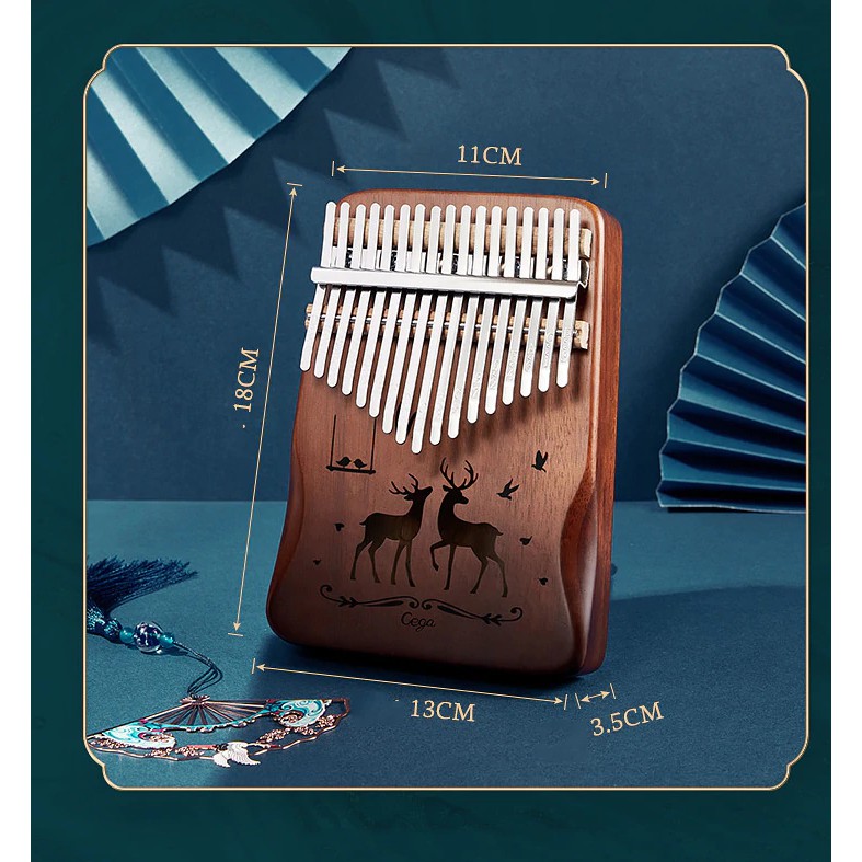 Đàn Kalimba 17 phím kiểu dáng tiện dụng GECKO-KIMI-HLURU AF121