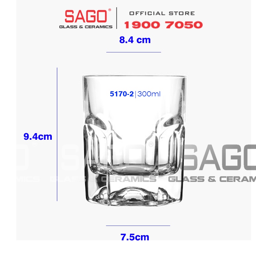 Ly Thủy Tinh Deli Centra Trụ 300ml | Y5170-2 , Thủy Tinh Cao Cấp