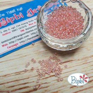 Cườm Nhật màu hồng đào xà cừ 2mm
