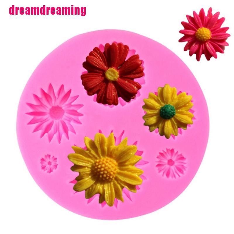Khuôn Silicone Hình Hoa Hướng Dương 3d Dùng Để Trang Trí