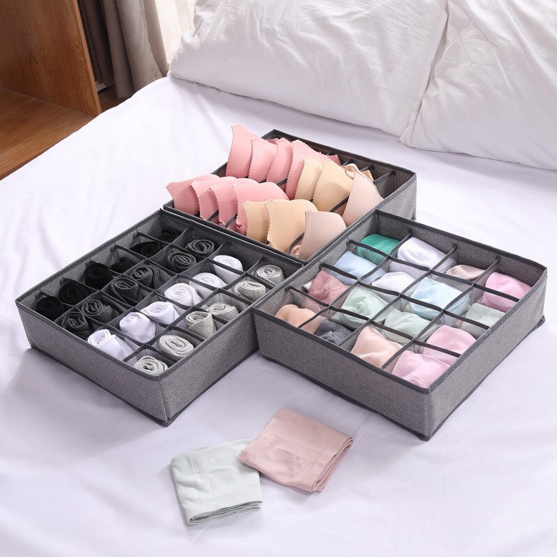 Hộp vải chia ngăn đựng quần áo.quần áo đa năng, khay vải xếp quần áo gọn gàng nhiều size 88287 Giadungstore88