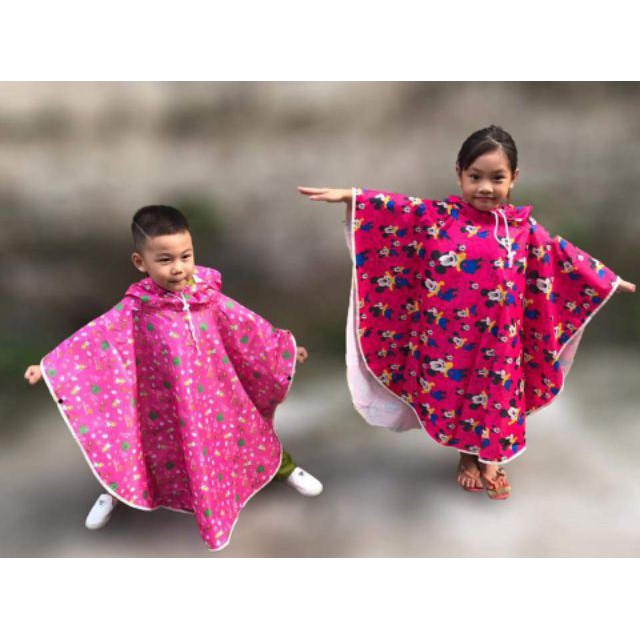 Áo mưa cho bé từ 3 tuổi - Chất vải dù cao cấp