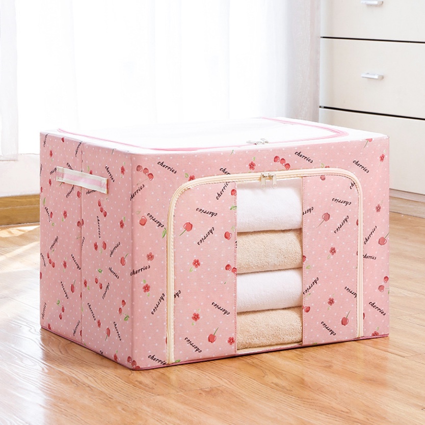 Hộp Vải Đựng Quần Áo Vải Khung thép thùng đựng quần áo đồ lót đồ chơi hộp đa năng Kích Thước Lớn 80 L 88306