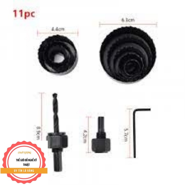 Bộ 11 chi tiết mũi khoan khoét gỗ ,thạch cao _mũi khoan