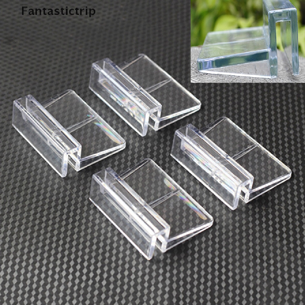 Bộ 4 Kẹp Nhựa Trong Suốt Giữ Bể Cá 6 / 8mm Kính