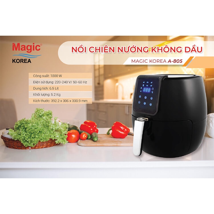 Nồi Chiên Nướng Không Dầu Magic Korea A805 6.5L