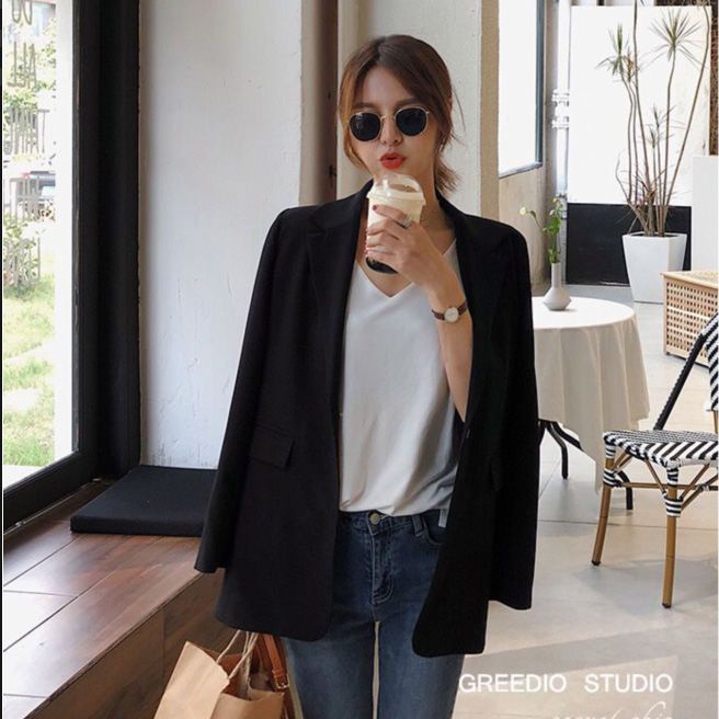 Hàng Mới Về Áo Khoác Vest Màu Trơn Dáng Dài Vừa Vặn Thời Trang Xuân Thu 2021 Cho Nữ