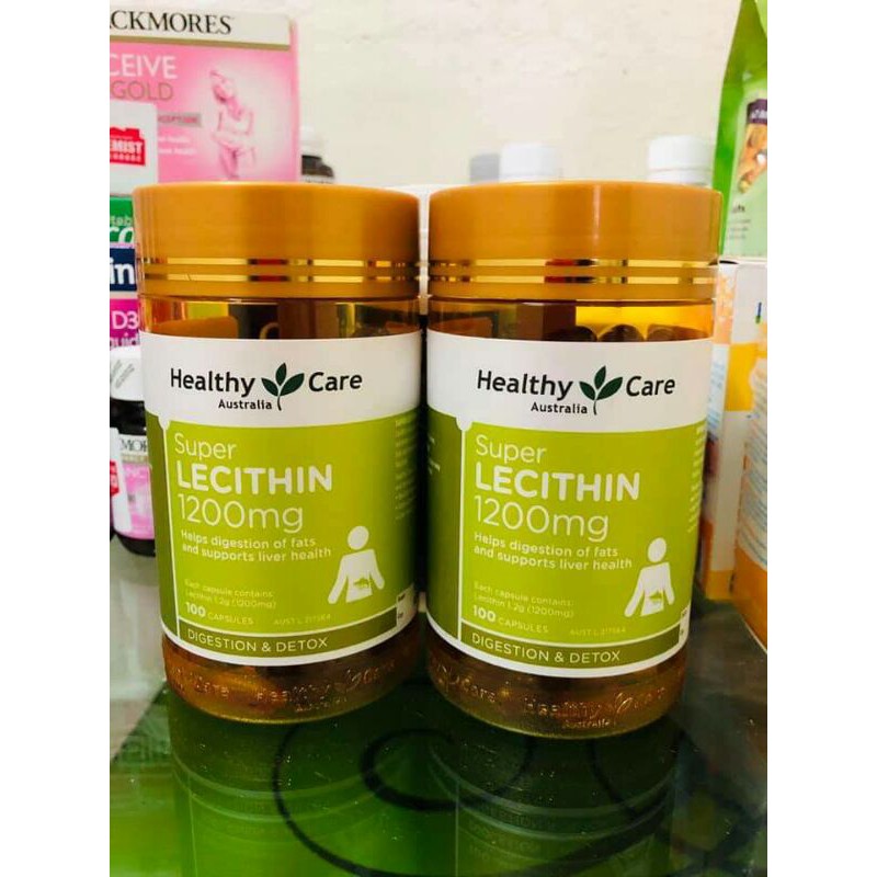 Mầm đậu nành Healthy Care Super Lecithin 1200mg lọ 100v của Úc | BigBuy360 - bigbuy360.vn