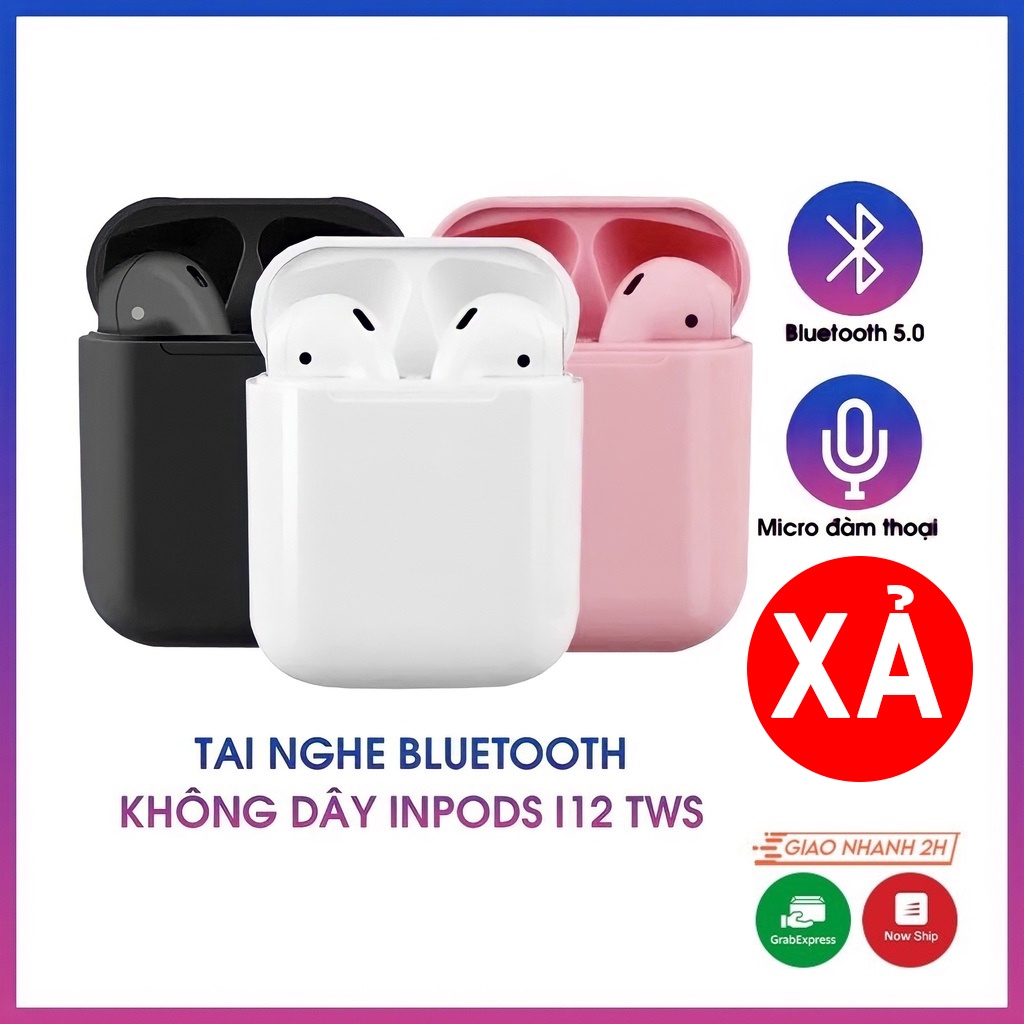Tai nghe bluetooth, tai nghe không dây Inpods i12 TWS cảm ứng