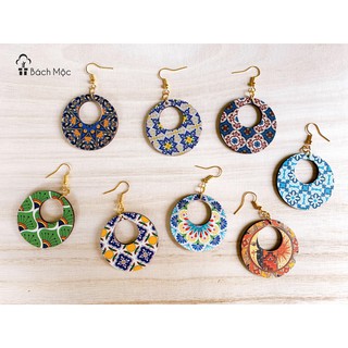 Sỉ 50 đôi khuyên tai gỗ