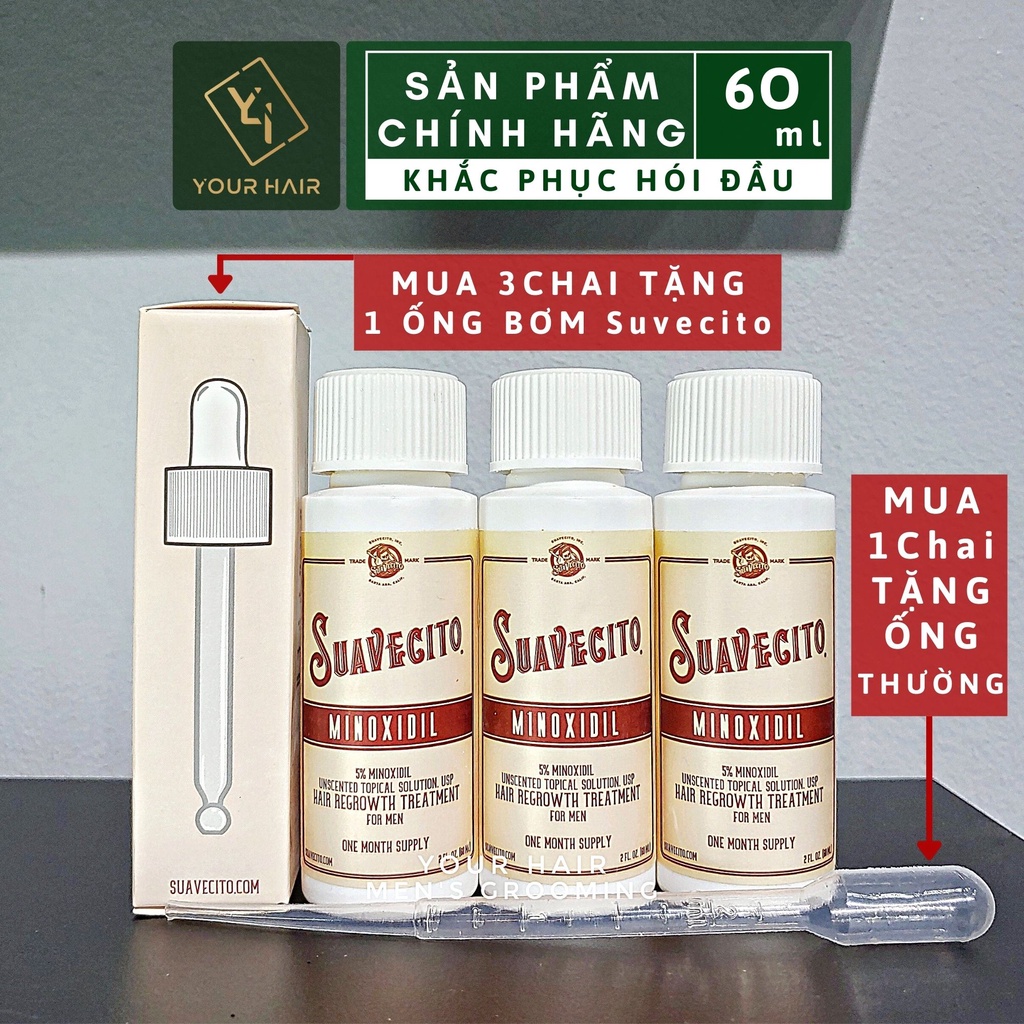 Dung dịch hỗ trợ mọc tóc Suavecito Minoxidil - 60ml