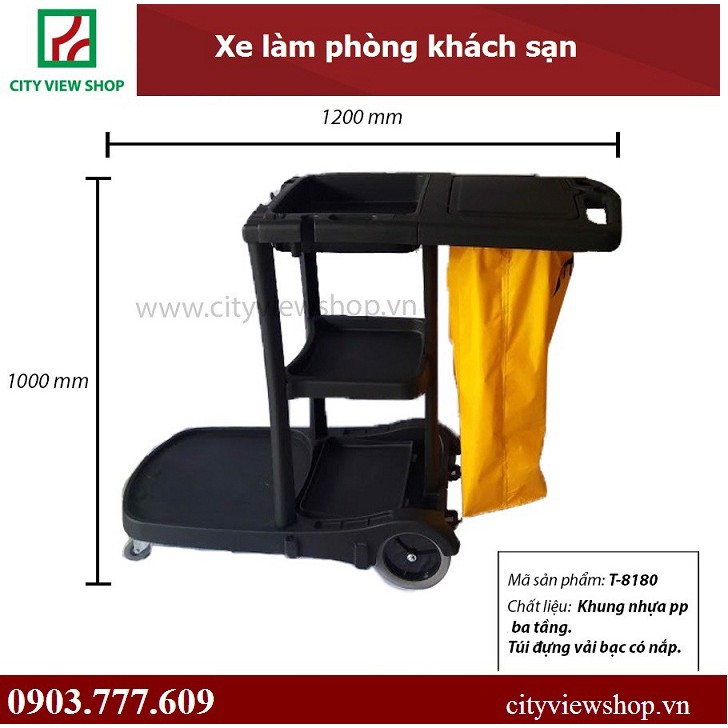 Xe dọn vệ sinh, phòng khách sạn