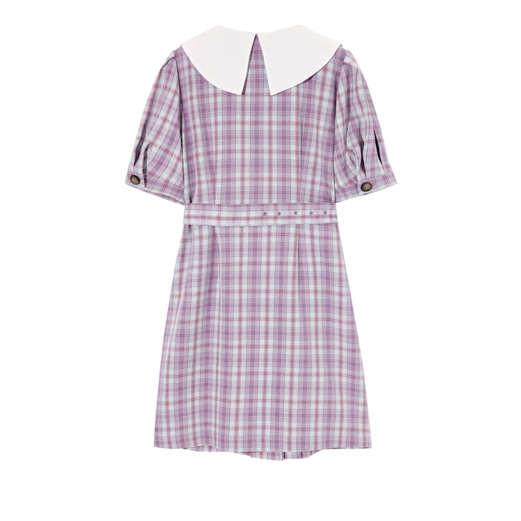 Váy Peace Bird kẻ tím