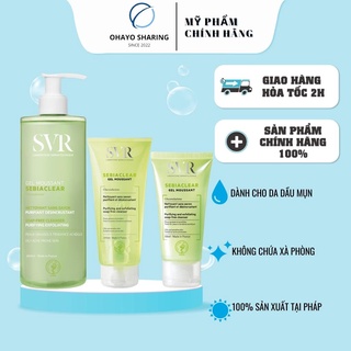 Gel rửa mặt svr cho da dầu mụn, nhạy cảm sebiaclear gel moussant