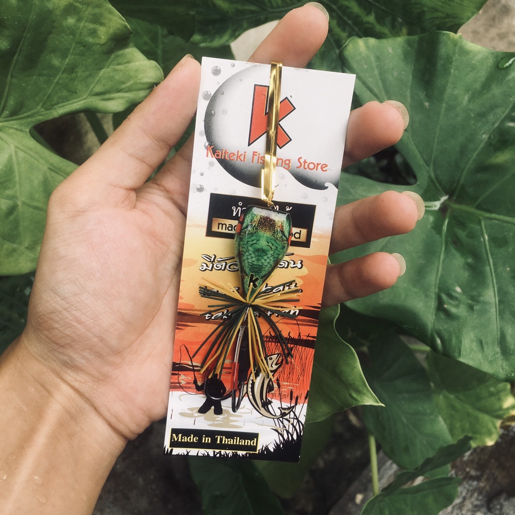 Mồi câu lure nhái nhảy gỗ có chống vướng sơn 3D đầu rắn Phukiencaulure25 Nhái nhảy gỗ đầu rắn hàng chuẩn thái lan