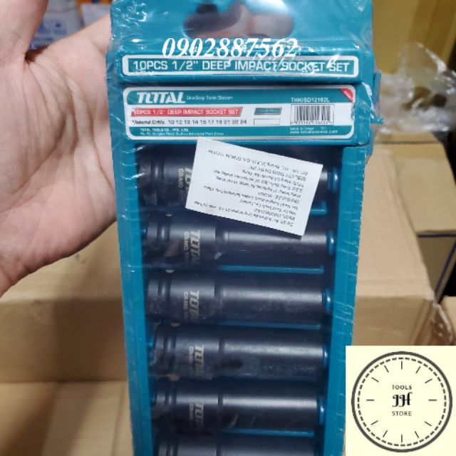 1/2" Bộ đầu tuýp 10 chi tiết 78mm Total THKISD12102L