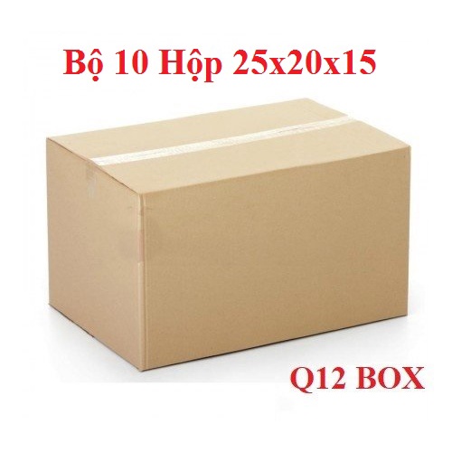 Bộ 10 Hộp Carton 25x20x15 Cm Thùng Carton Giá Rẻ