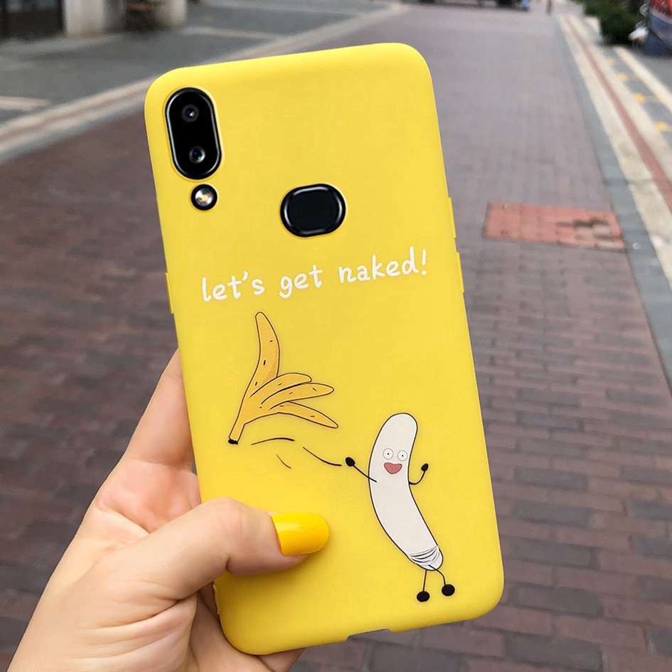 Ốp điện thoại mềm họa tiết xương rồng/chuối màu vàng mặt nhám cho Samsung A10S A20S A20 A30 A50 A30s A50s A40 A70 A10 | BigBuy360 - bigbuy360.vn