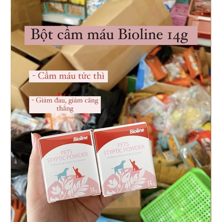 Bột cầm máu cho chó mèo Bioline 14gr