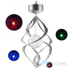 Đèn treo nhiều màu trang trí sân vườn,quán cà phê xoay trong gió năng lượng mặt trời solar wind chime light