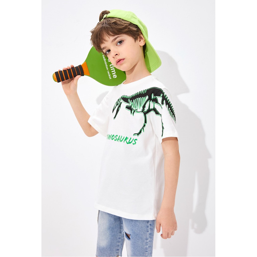 (7-16 tuổi) Áo phông nhiều màu ngắn tay cho bé trai hiệu Balabala hình khủng long 202221117103