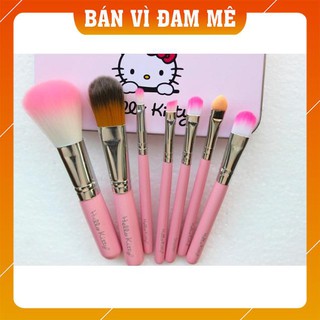 Giá sập sàn -  Set cọ trang điểm phong cách dễ thương, bộ cọ trang điểm 7 chiếc, cọ má hồng, cọ phấn mắt