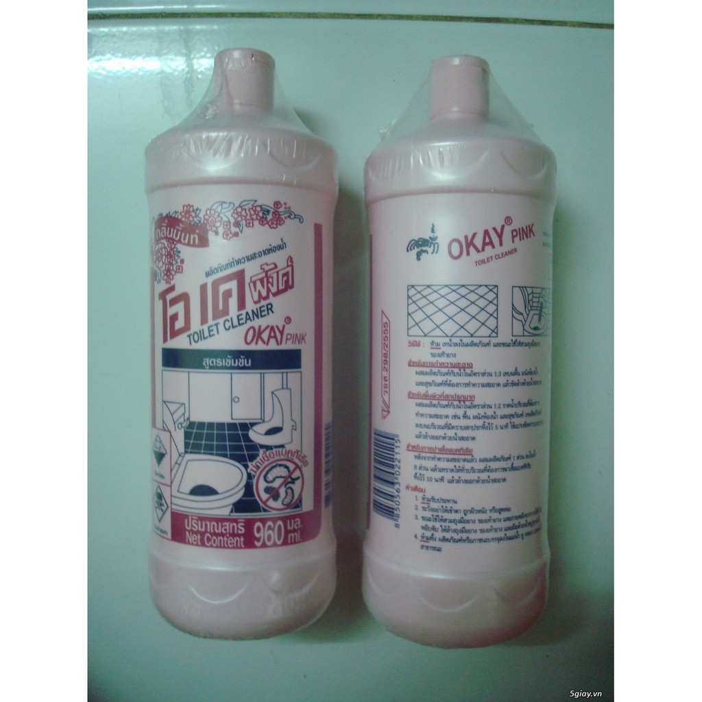 Nước Vệ Sinh Toilet Okay Pink 960ml Thái Lan - nước rửa bồn cầu