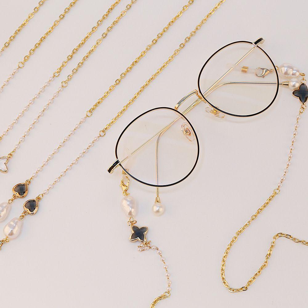 Dây Giữ Mắt Kính Hình Cỏ Bốn Lá / Trái Tim WMES15H|Dây Chuyền Xích Hàn Quốc