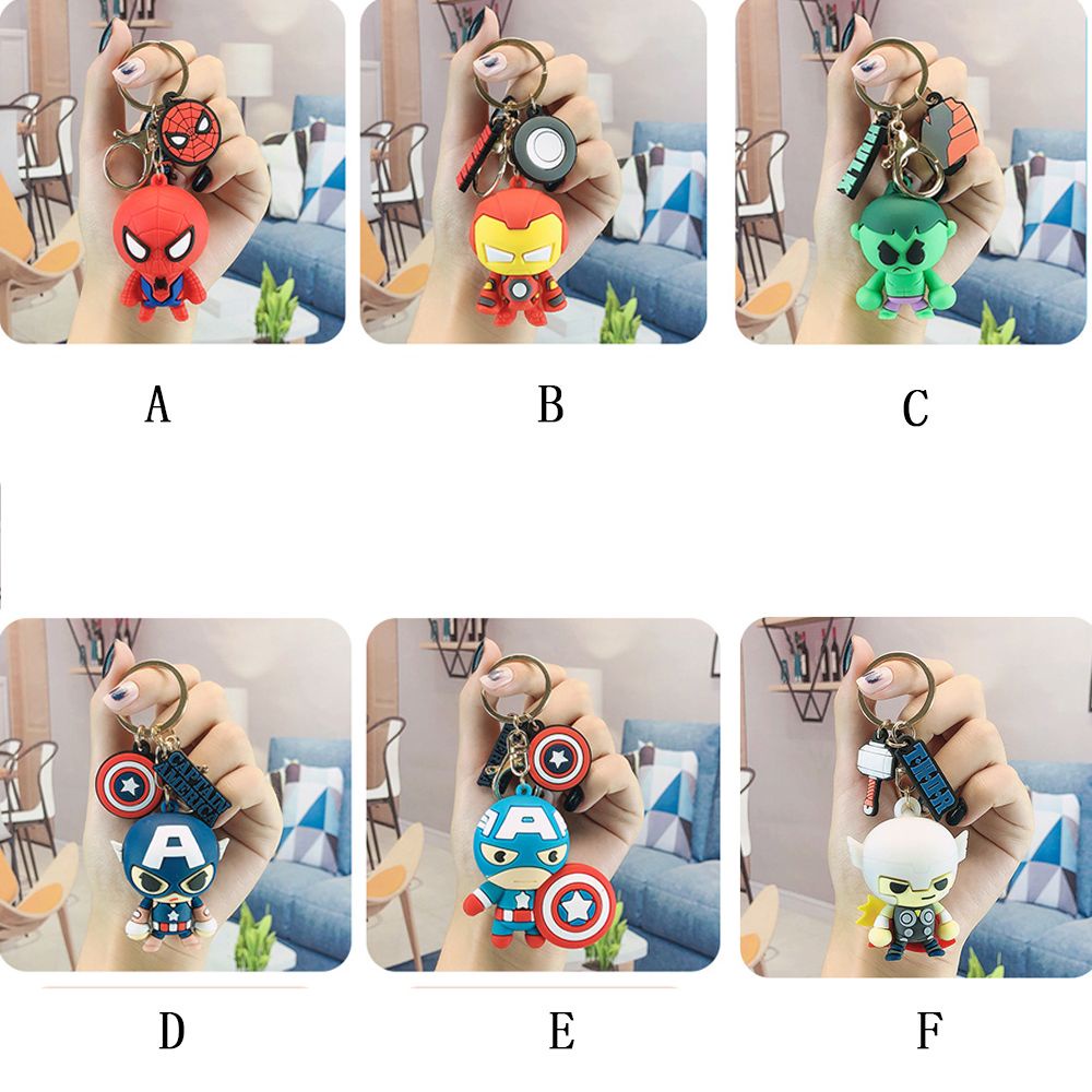 Móc Khóa Gắn Balo Hình Nhân Vật Hoạt Hình Captain America