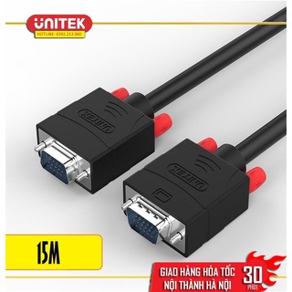 ▨Cáp VGA 2 đầu đực 15m Unitek Y-C507A – Dây C507A