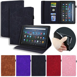 Bao da máy tính bảng pu thông minh tích hợp giá đỡ cho amazon kindle fire hd 10 plus 2021 11th gen 10.1 "ốp