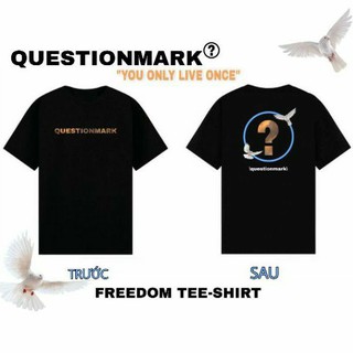 Áo thun Freedom bồ câu màu trắng đen xanh. [Local brand]
