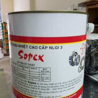 Mỡ bôi trơn Sopex kháng nước chịu nhiệt cao xô 3kg