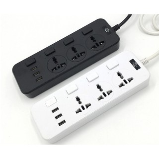 ổ cắm điện 3 chui - 3 chấu -  cổng USB - Chuẩn Châu ÂU, chống nhiệt - T14