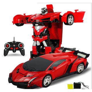 Xe oto điều khiển từ xa biến hình thành robot (có sạc pin)
