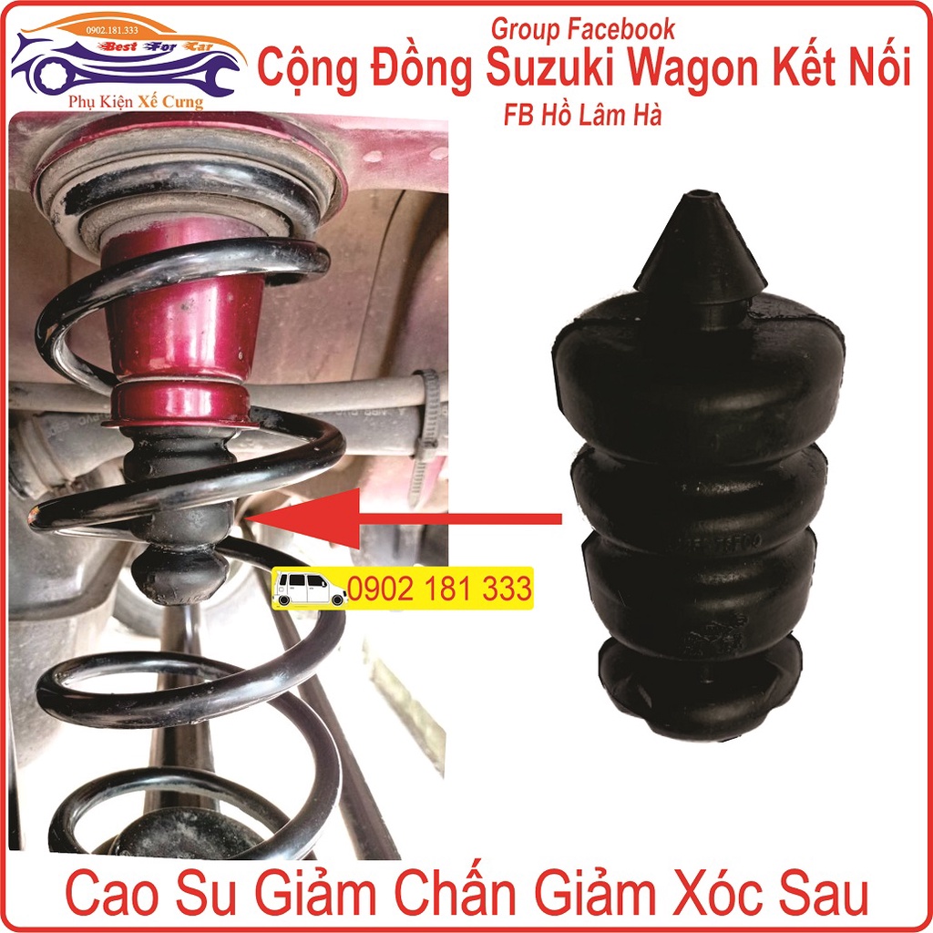 Cao su tăm bông giảm chấn giảm sóc sau Suzuki Wagon R+