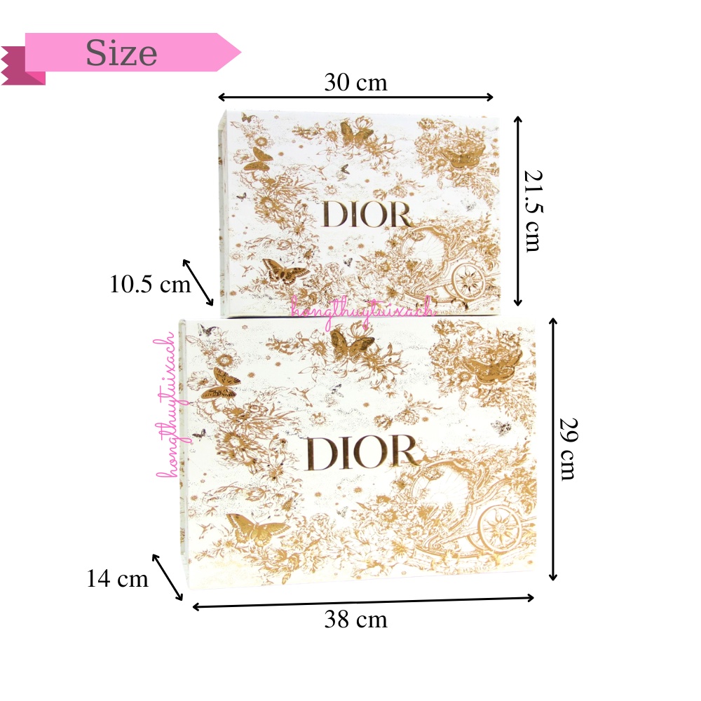 Hộp Nam Châm Di or Trắng Chữ Vàng Nguyên Bản , Hôp Giấy Quà Tặng Di or Cao Cấp  [Có sẵn]
