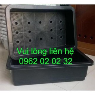 [LÀM VƯỜN] Bộ 5 Khay nhựa trồng rau sạch 65x42x16cm