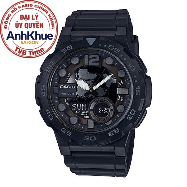 Đồng hồ nam dây nhựa Casio Standard chính hãng Anh Khuê AEQ-100W-1BVDF (47mm)