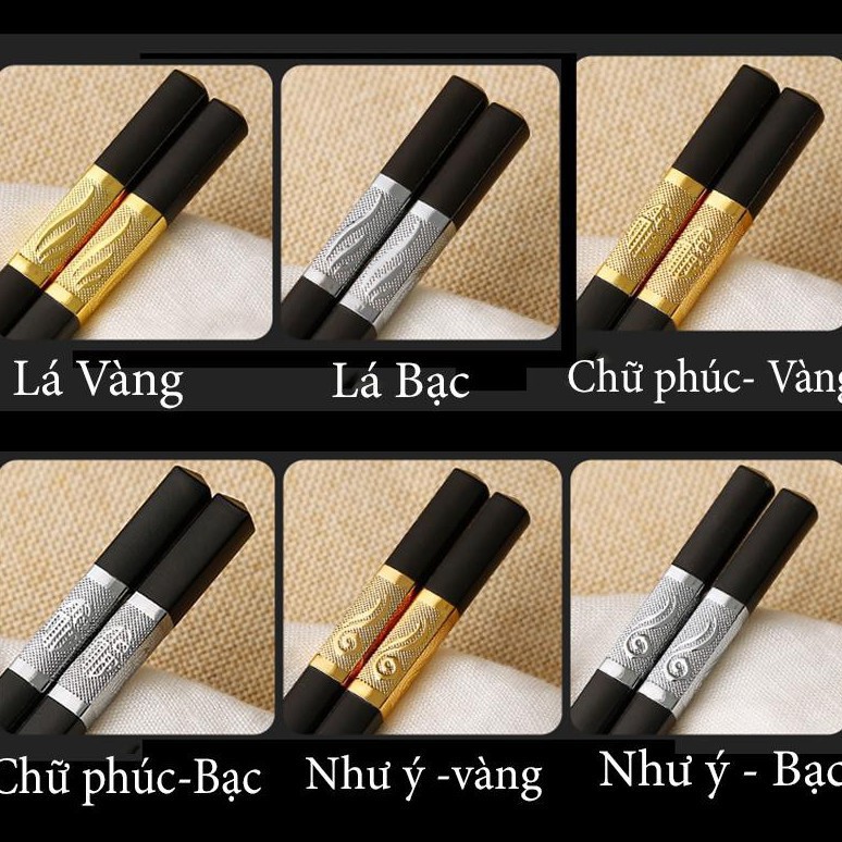 Bộ 10 đũa ăn cao cấp, đũa xào hàn quốc chống trơn- chống trượt- chống mốc- bền màu 2248