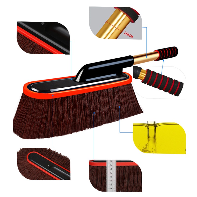 Cây Lau Bụi Xe Hơi / Xe Tải Bằng Sợi Micro Tay Cầm Dài Tiện Dụng