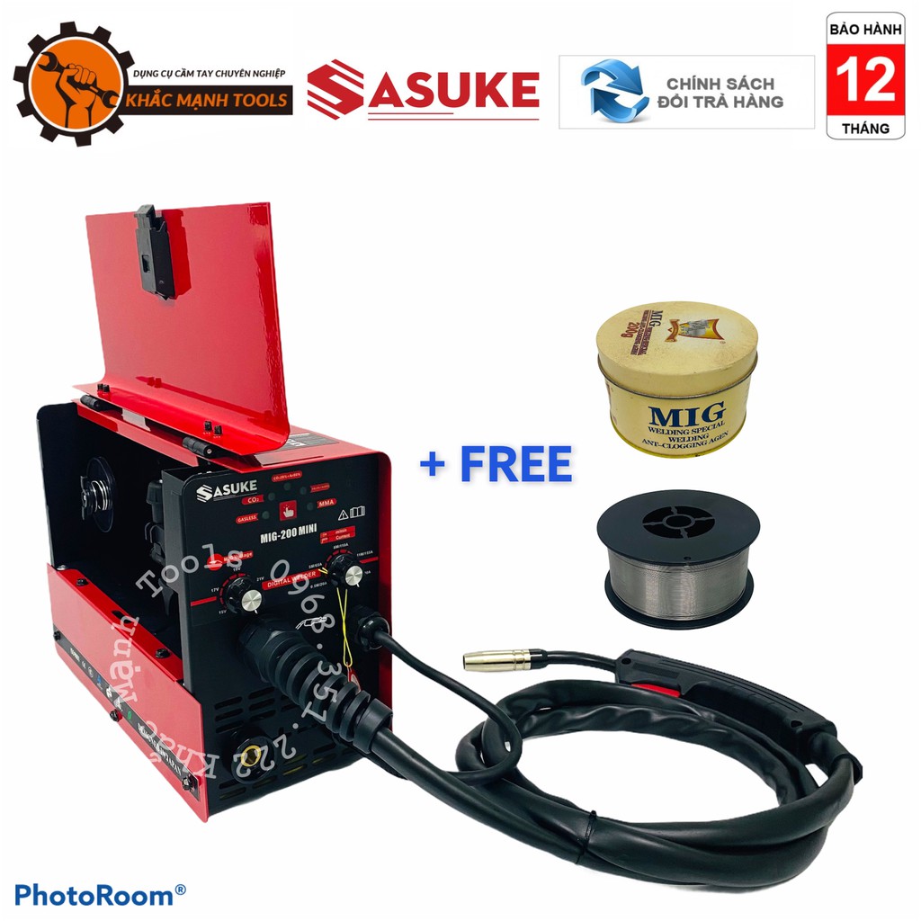 Máy Hàn Mig SASUKE 200 MINI - Tặng cuộn dây hàn và mỡ hàn