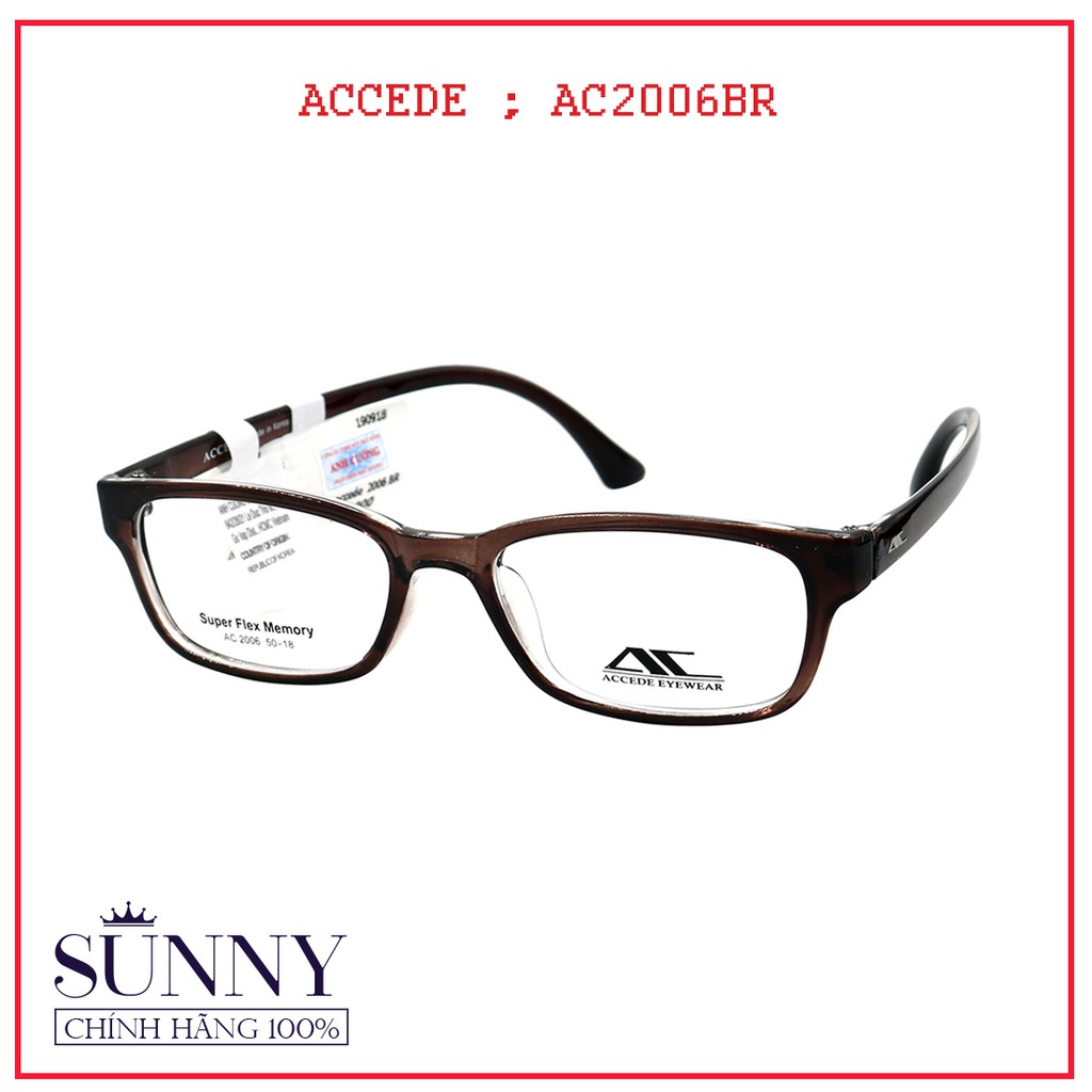 AC2006 Gọng kính Accede unisex (nhiều màu) chính hãng Korea - - kèm tem chống hàng giả do bộ công an cấp