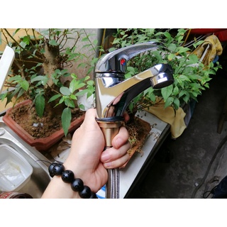 Vòi lavabo nóng lạnh 1 chân
