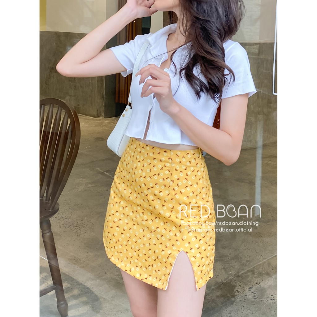 Chân váy hoa mini - Floral skirt - RED BEAN | BigBuy360 - bigbuy360.vn