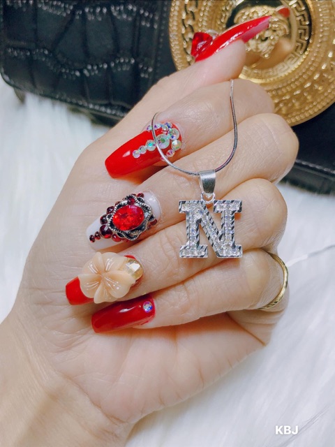 Dây chuyền mặt chữ cái phay sáng đẹp chuẩn bạc ta
