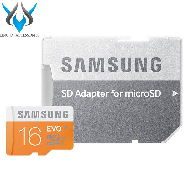 Thẻ Nhớ MicroSDHC Samsung Evo 16gb UHS-I U1 80MB/s kèm Adapter (Cam)