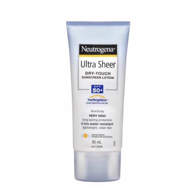 Kem chống nắng Neutrogena Ultra Sheer Face & Body Lotion SPF 50 /88ml/hàng Úc