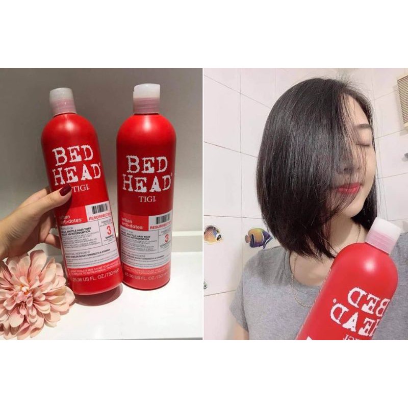 [TIGI] Cặp Dầu Gội - Xả TIGI Bed Head Màu Đỏ Chính Hiệu Siêu Mượt Tóc